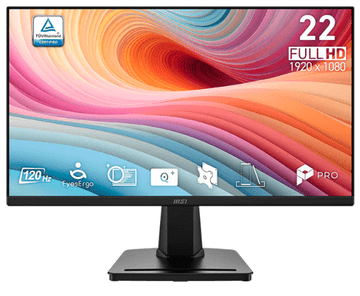 MSI Pro MP225 E12VL monitor, 21,5 (54,6 cm), FHD, 120 Hz, 1 ms (9S6-3PE0CM-025)