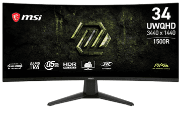 MSI MAG 346CQDF E20 gaming monitor, 34 (86,4 cm), UWQHD, Rapid VA (9S6-3DD71M-019)