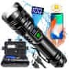 LED svetilka 20000LM polnilna prenosna baterija 5000 mAh z zoomom, vodoodporna