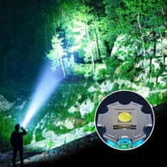 shumee LED svetilka 20000LM polnilna prenosna baterija 5000 mAh z zoomom, vodoodporna