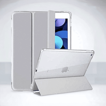 Infostyle Preklopna torbica "Clear" za tablični računalnik Apple iPad 10.2'' 2020 Siva / TPU silikon + mikrovlakna