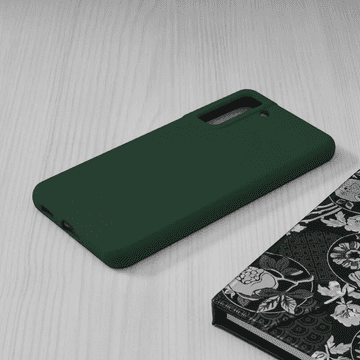 Infostyle Silikonski ovitek "Soft Edge" za Samsung Galaxy S21 Fe Temno zelena / TPU silikon
