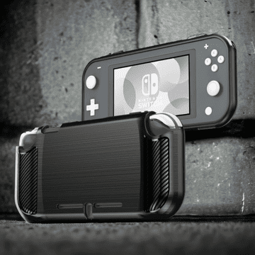Infostyle Silikonski ovitek "carbon" za Nintendo Switch Lite - Črna Črna / TPU silikon