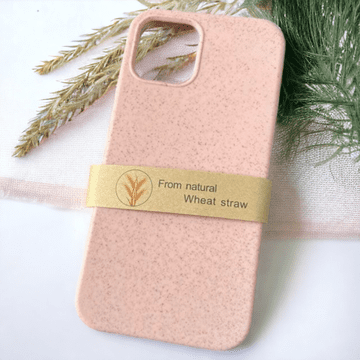 Infostyle Ovitek iz naravnega materiala "Natural" za iPhone 13/14/15 Svetlo roza / EKO