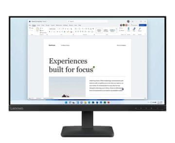 Lenovo LENOVO L24-4E monitor 23,8 FHD IPS 4 ms 100 Hz črne barve