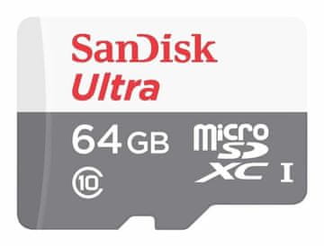 shumee Pomnilniška kartica SANDISK Ultra microSDXC 64 GB 100 MB/s Razred 10 UHS-I SDSQUNR-064G-GN3MN
