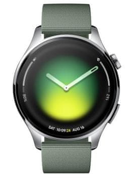 shumee Pametna ura XIAOMI Watch 5 srebrne barve z zelenim paščkom