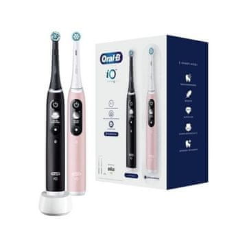 Oral-B ORAL-B IO M6 DUO komplet magnetnih zobnih ščetk črne / roza peščene barve