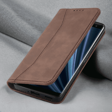 Infostyle Preklopna torbica ''Leather'' za Xiaomi Redmi Note 11 Pro 4G Temno rjava / Ekološko usnje + TPU silikon