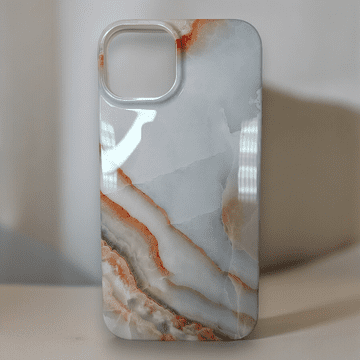 Infostyle Silikonski ovitek "Marble Stone" za iPhone 14 Svetlo modra / TPU silikon