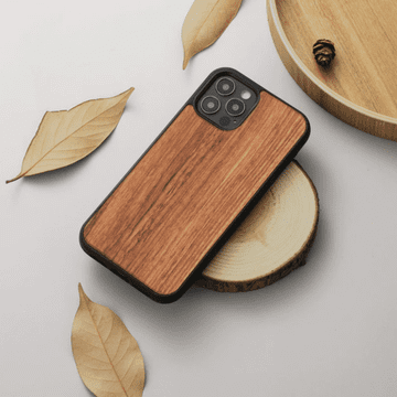 Infostyle Ovitek "Wood" za iPhone 14 Rjava / PC + TPU silikon