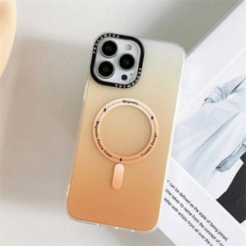 Infostyle Silikonski ovitek "Magnetic" s tehnologijo MagSafe za iPhone 14 Pro Rumena / PC + TPU silikon