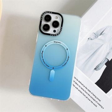 Infostyle Silikonski ovitek "Magnetic" s tehnologijo MagSafe za iPhone 14 Modra / PC + TPU silikon