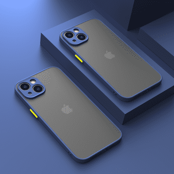 Infostyle Ovitek "Black View" za iPhone 14 Plus Temno modra / PC + TPU silikon