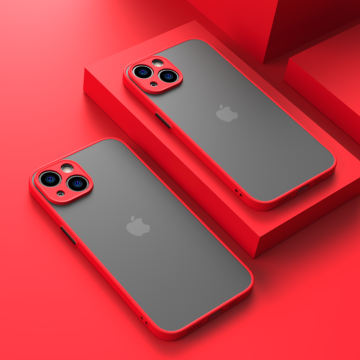 Infostyle Ovitek "Black View" za iPhone 14 Plus Rdeča / PC + TPU silikon