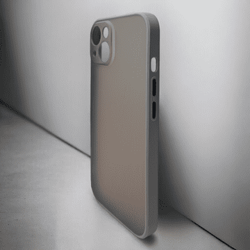 Infostyle Ovitek "Black View" za iPhone 14 Siva / PC + TPU silikon