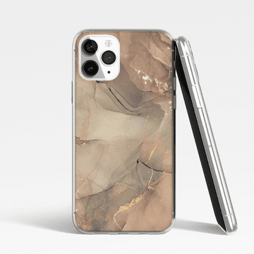Infostyle Silikonski ovitek "Marble 2" za iPhone 14 Rjava / TPU silikon