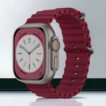 Infostyle Silikonski pašček Techsuit za Apple Watch 38/40/41mm Temno rdeča