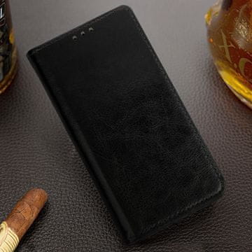 Infostyle Preklopna torbica "special" za Xiaomi Redmi Note 12 5G Črna / Naravno usnje + TPU silikon
