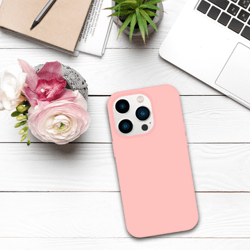 Infostyle Silikonski ovitek "Premium" za iPhone 15 Pro Max Svetlo roza / Silikon