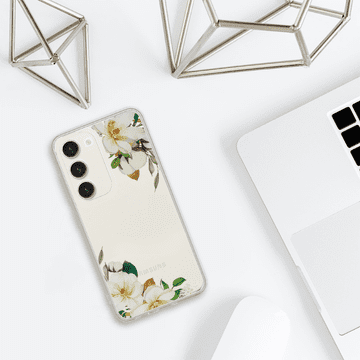 Infostyle Ovitek "Flower" za Samsung Galaxy S24 Bela / Silikon