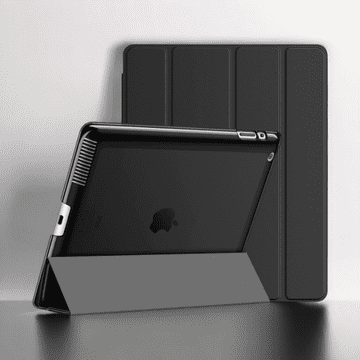 Infostyle Preklopna torbica "Translucent" za tablični računalnik Apple iPad 2/3/4 Črna / PC + mikrovlakna