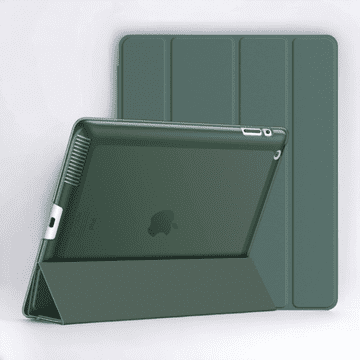 Infostyle Preklopna torbica "Translucent" za tablični računalnik Apple iPad 2/3/4 Temno zelena / PC + mikrovlakna