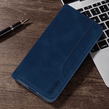 Infostyle Preklopna torbica "Wonder" za Samsung Galaxy A15 Temno modra / Ekološko usnje + TPU silikon