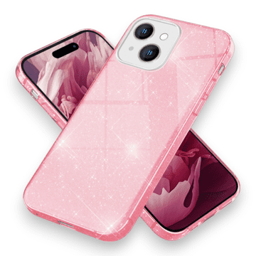 Infostyle Ovitek "Bling Glitter Nalia" za iPhone 15 Roza / TPU silikon