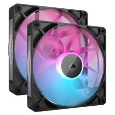 Corsair Corsair iCUE LINK RX140 RGB ventilator ohišja 14 cm črn komplet 2 kos