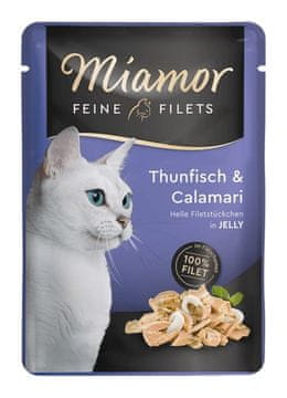 Miamor MIAMOR Feine Filets Tuna z lignji - mokra hrana za mačke, 100g