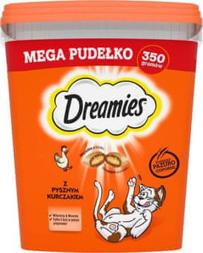 Dreamies DRS DREAMIES Mixed Flavours (piščanec in sir) - priboljški za mačke, 350g