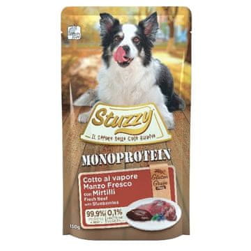 STUZZY STUZZY Monoprotein govedina z borovnicami - mokra hrana za pse - 150 g