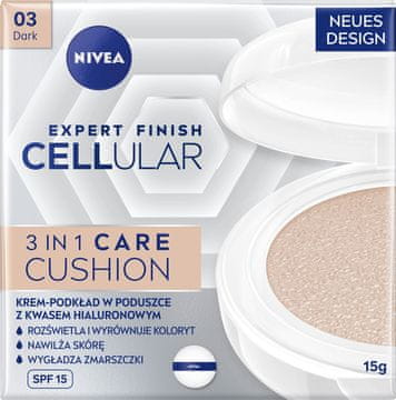 BEIERSDORF nivea Cellular Hyaluron Filler kremasti puder v obliki blazinice za temno kožo 15 ml