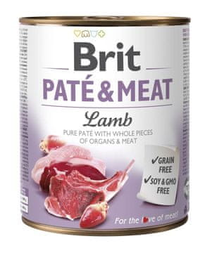 Brit BRIT Paté & Meat with lamb - mokra pasja hrana 800g