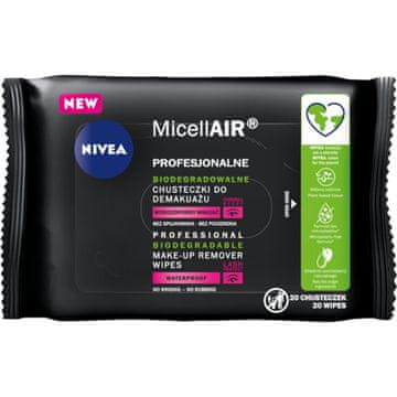 shumee 297637 NIVEA Professional robčki za odstranjevanje ličil - vodoodporna ličila 20 kosov