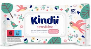 shumee 033530 HH Kindii Sensitive vlažni robčki za dojenčke in otroke, 60 kosov, v obliki pop-up vrečke