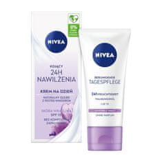 BEIERSDORF nivea 24-urna vlažilna pomirjujoča dnevna krema SPF 15 50 ml