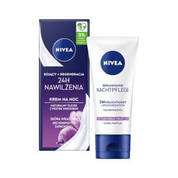 BEIERSDORF nivea 24H vlažilna pomirjujoča in regeneracijska nočna krema 50 ml
