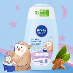 BEIERSDORF nivea baby 2-v-1 gel za umivanje telesa in las za lahko noč 200 ml