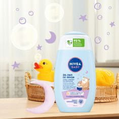 BEIERSDORF nivea baby 2-v-1 gel za umivanje telesa in las za lahko noč 200 ml