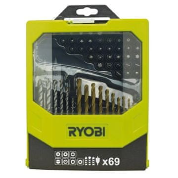 shumee 127471 RYOBI komplet svedrov in nastavkov, 69 kosov.