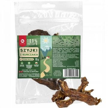 MACED MACED Posušeni piščančji vratki 100% Nature - priboljšek za pse, 75 g
