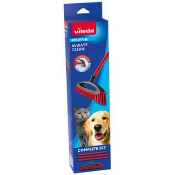 shumee 243316 Vileda Pet Pro Always Clean krtača za pometanje dlake in dlake
