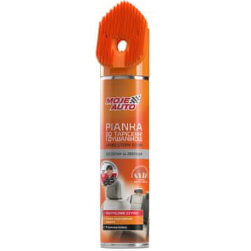 AMTRA my car - Čistilna pena za oblazinjenje z nevtralizatorjem vonjav 520 ml - Krtača