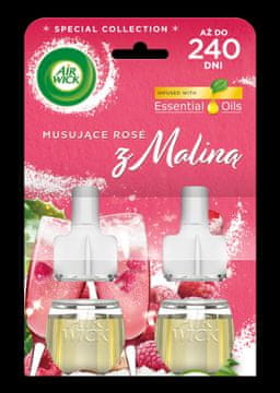 Air Wick Electric peneča dišava vrtnica in malina 2x19 ml dvojno pakiranje