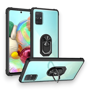 Infostyle Ovitek "Ueebai ring" za Samsung Galaxy A52/A52s 5G Črna / PC + TPU silikon