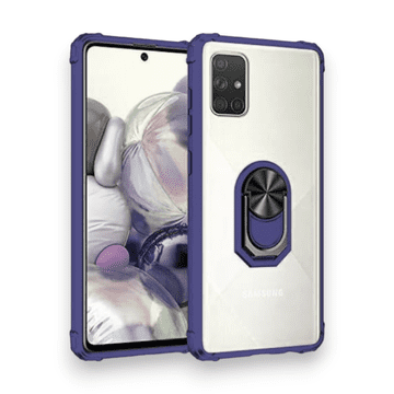 Infostyle Ovitek "Ueebai ring" za Samsung Galaxy A52/A52s 5G Temno modra / PC + TPU silikon