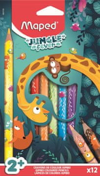 Maped Trikotne barvice Jumbo Jungle Fever. 12 barv.