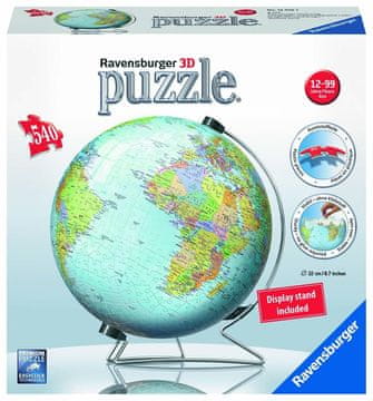 Ravensburger 3D Puzzleball Globus (Zemljevid) 550 kosov